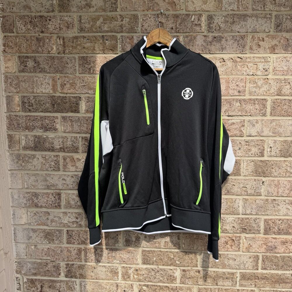 Polo Sport Ralph Lauren Jacket Men's XL Hybrid Performance Tech Neon Full Zip
